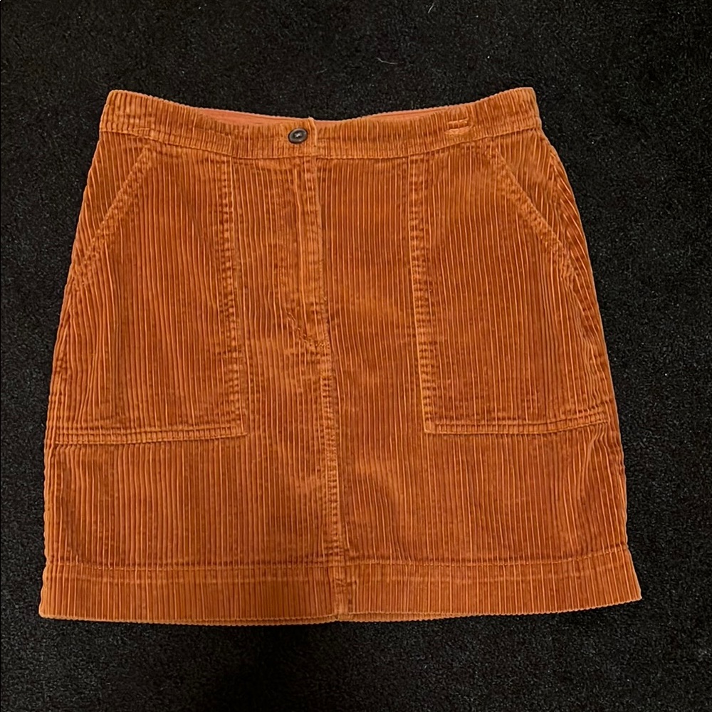 GAP Burnt Orange Ribbed Skirt